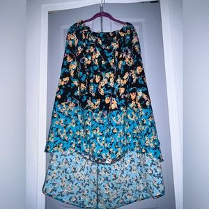 NWT Lane Bryant floral high low skirt size 14/16